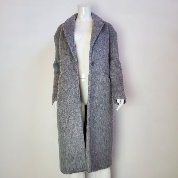 Express Gray Wool Coat - Picture 3 of 9